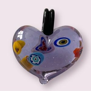 Heart pendant. Made from Murano glass.